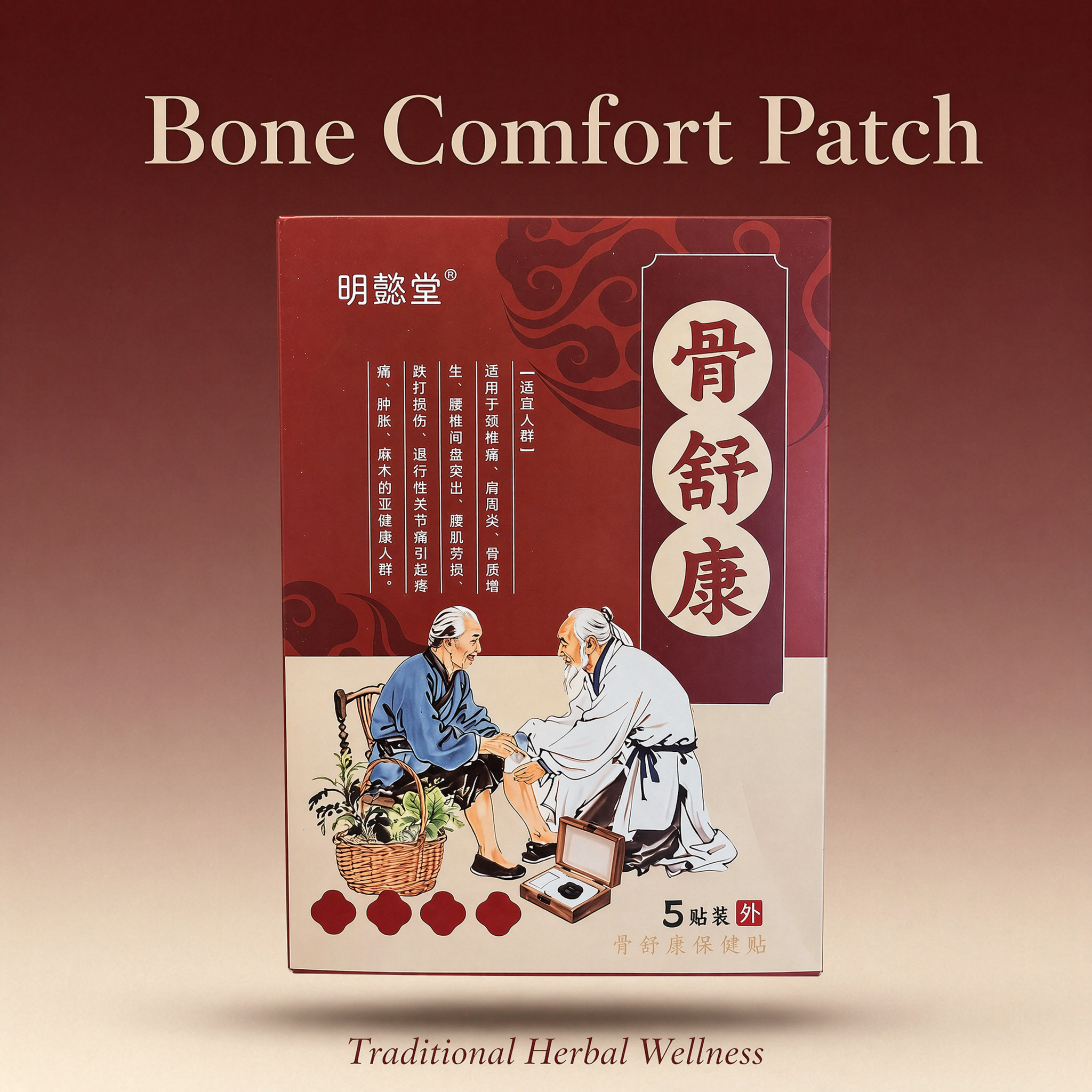 MYTANG PAIN Pain Relieving Patch & Joint Soothing Patches，5 Count，Relieves soreness, swelling & numbness from cervical spondylosis, frozen shoulder, bone hyperplasia, herniated lumbar disc, lumbar strain, trauma and degenerative joint pain.#kneepain